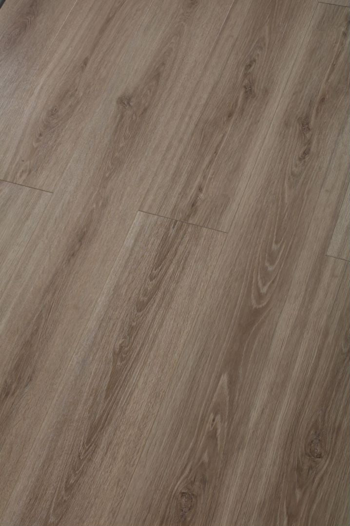 12mm 1.79sqm Light Brown Oak Waterproof Laminiate Flooring - 2 series 1.5m with IXPE underlay -213